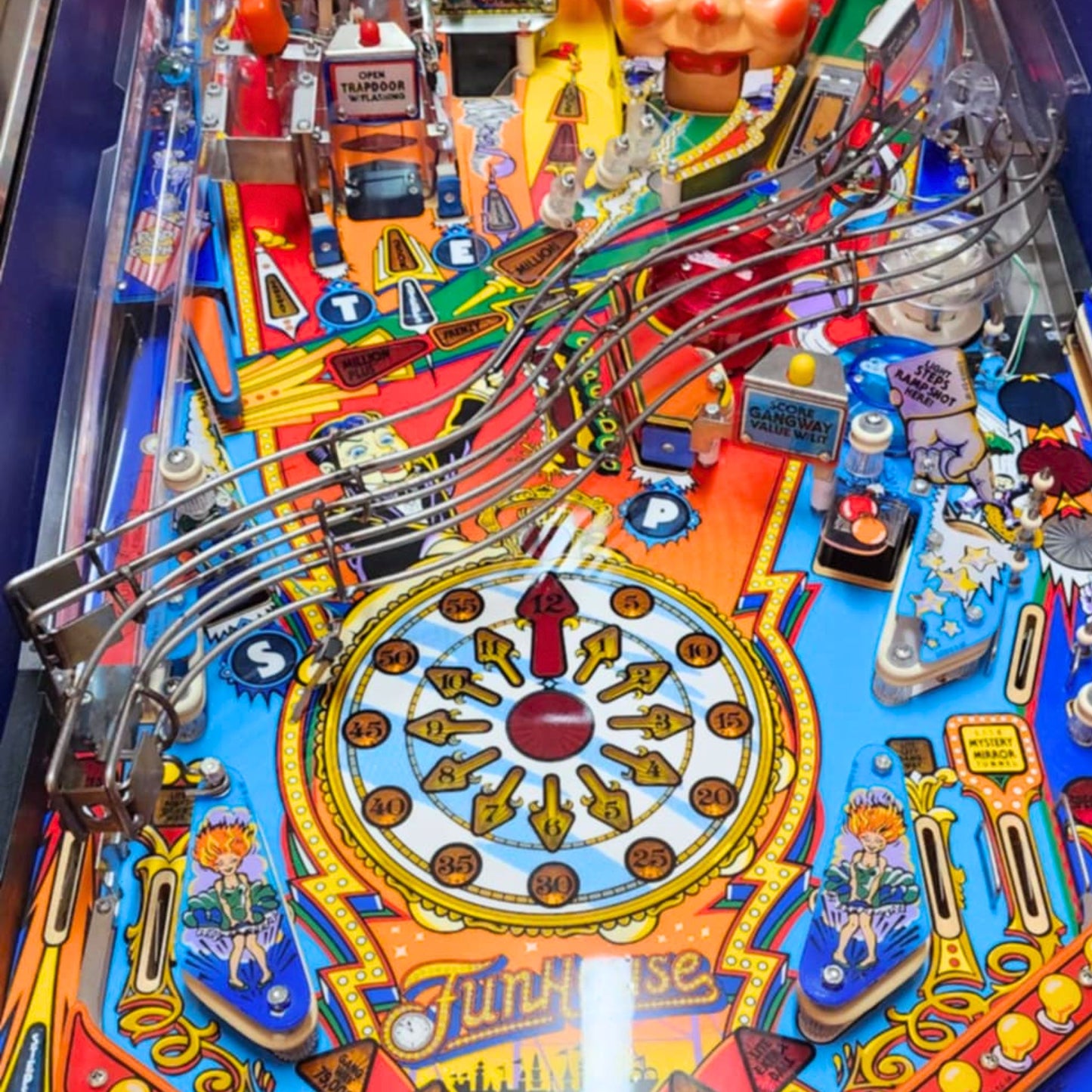 Funhouse Pinball Machine Dual Wavy Wireform